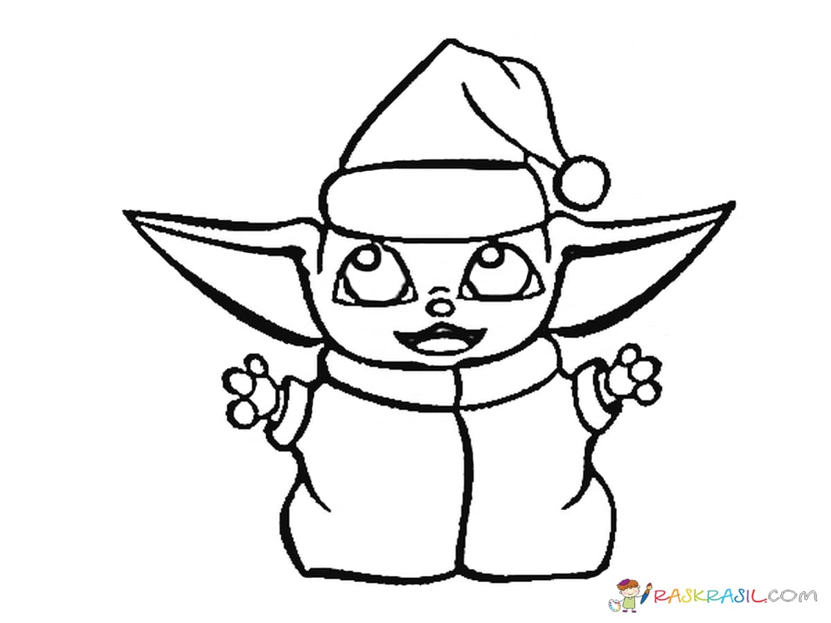 Dibujos para colorear Baby Yoda - Nuevas imágenes para imprimir gratis