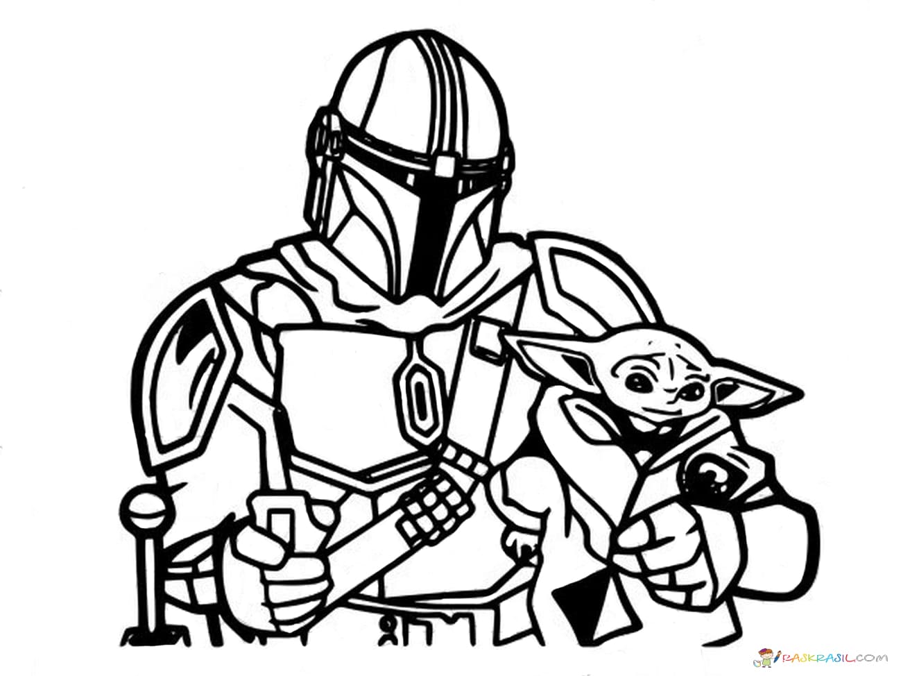 Coloriage Baby Yoda Mandalorian Et Le Baby Yoda Gratuit