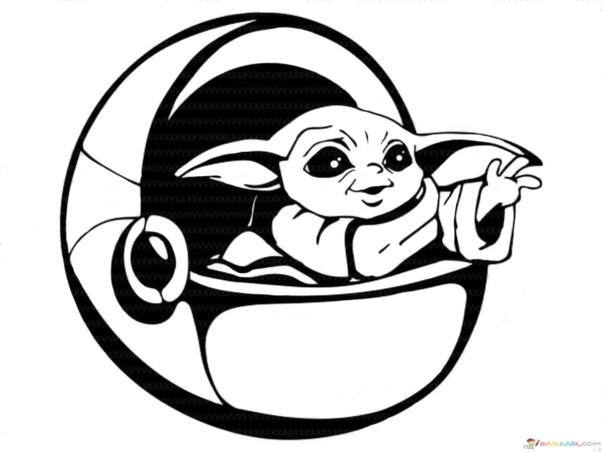 Dibujos para colorear Baby Yoda - Nuevas imágenes para imprimir gratis