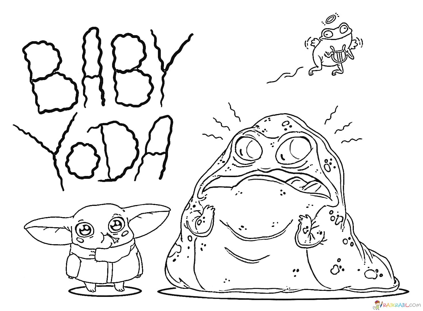 Dibujos para colorear Baby Yoda - Nuevas imágenes para imprimir gratis