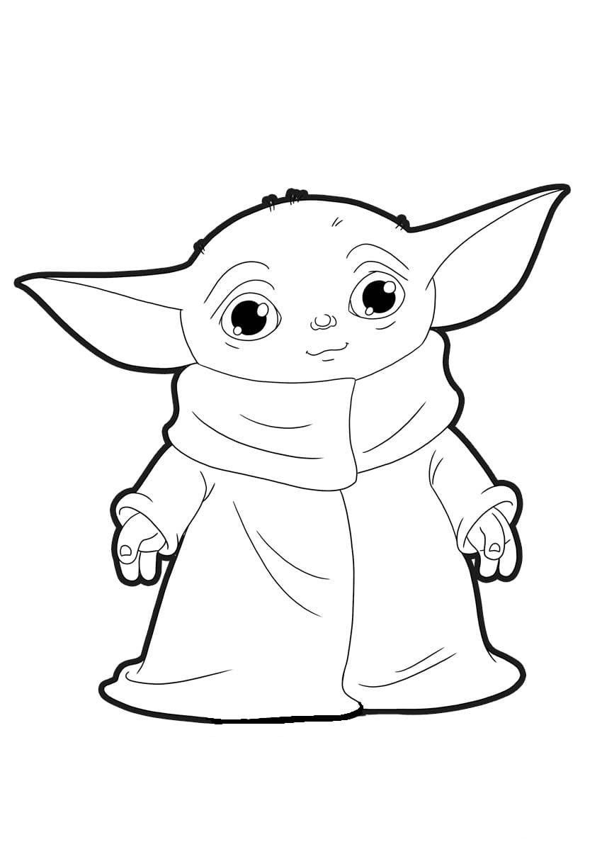 Disegni di Baby Yoda da colorare - Nuove immagini per la stampa gratuita