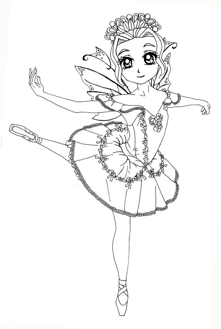 Coloriage Ballerine. Téléchargez ou imprimez gratuitement