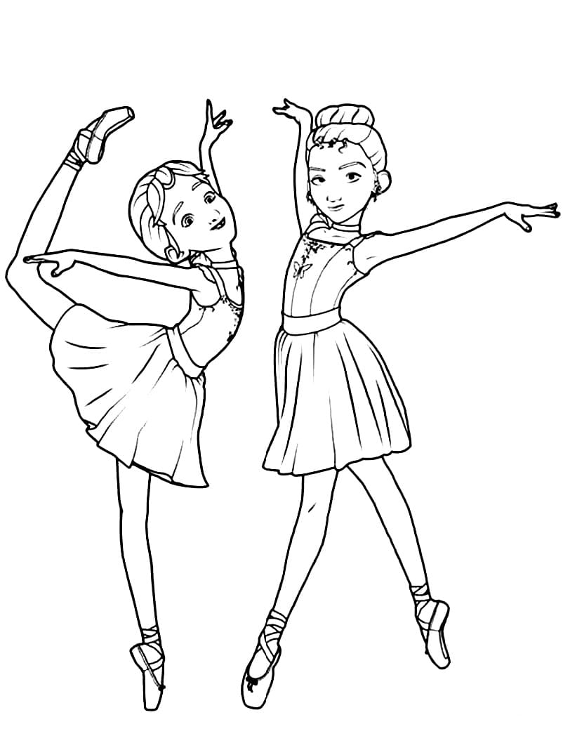 Раскраски для девочек балерина Фелис