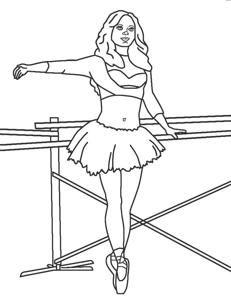 Ausmalbilder Ballerina. Kostenlos herunterladen oder ausdrucken