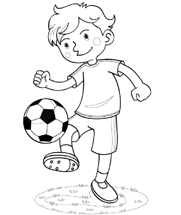 Disegni di Calcio da colorare. Stampa online per ragazzi, 80 immagini