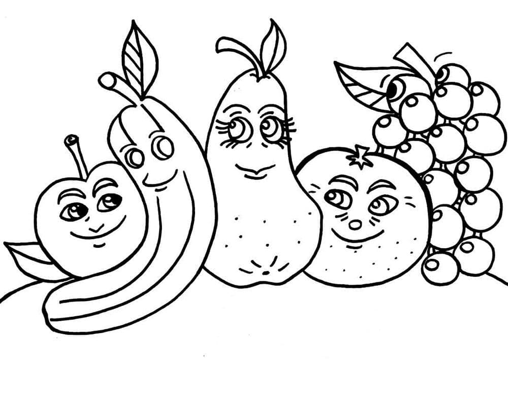 Fruit Coloring Pages | Collection of Printable Fruit Pictures