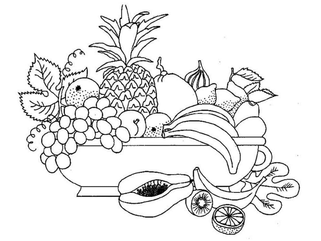 Disegni di Frutta da colorare - Stampa gratuitamente