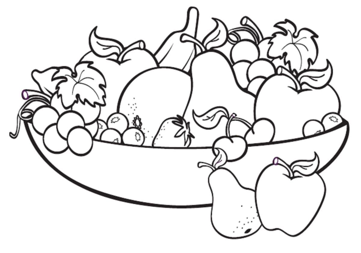 Coloriage Fruits - Coloriages à imprimer gratuitement