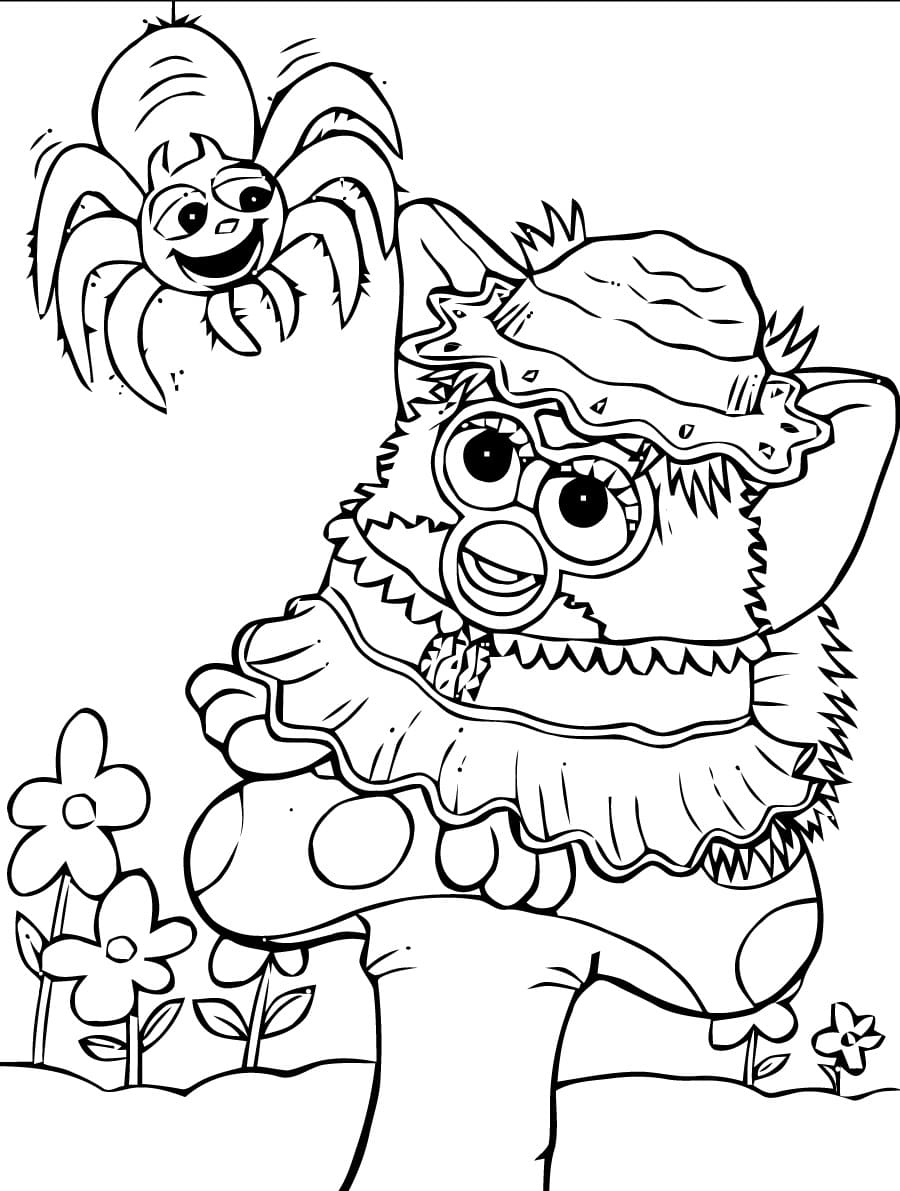 Disegni da colorare Furby. Stampa animali fantastici gratuitamente