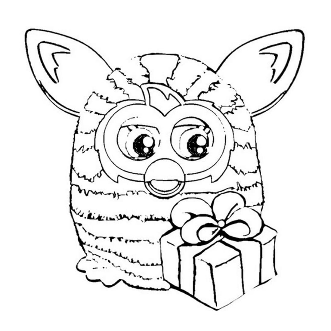 Dibujos para colorear Furby. Imprime animales fantásticos gratis