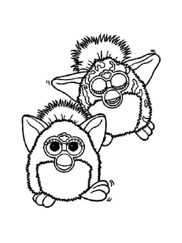Furby Coloring pages . Print for free fantastic animals