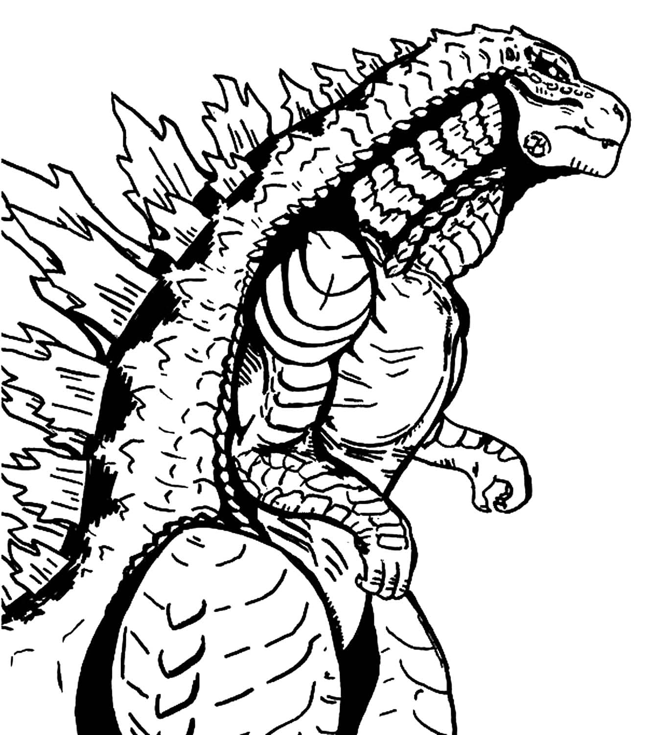 Disegni di Godzilla da colorare - 60 immagini per la stampa gratuita