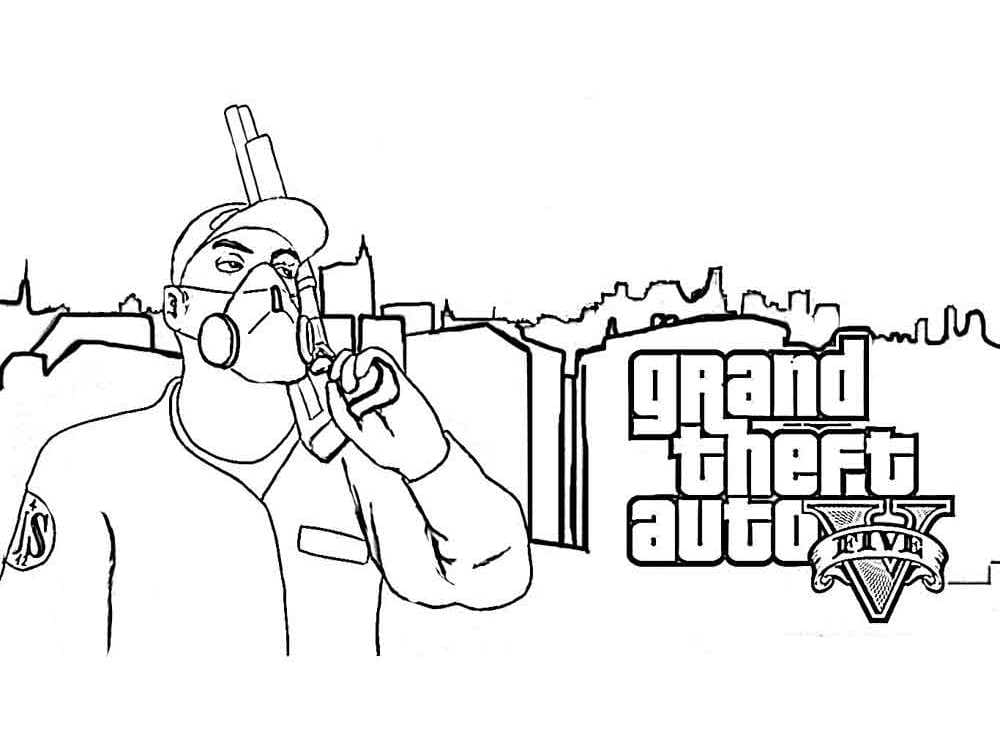 Coloriage GTA. Imprimez gratuitement, les meilleures images