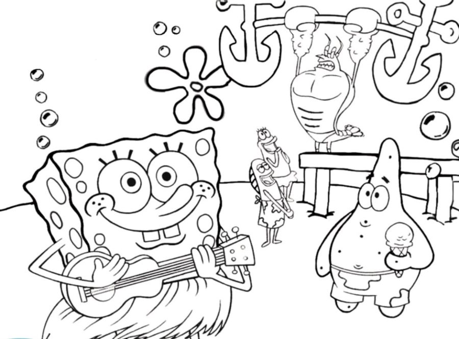Coloriage Bob l'Eponge à imprimer