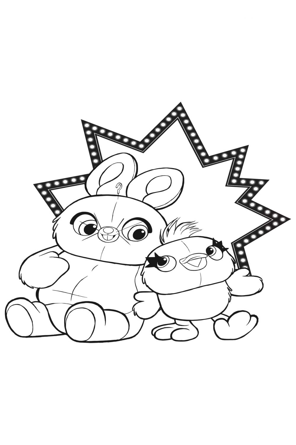 bunny coloring pages toy story