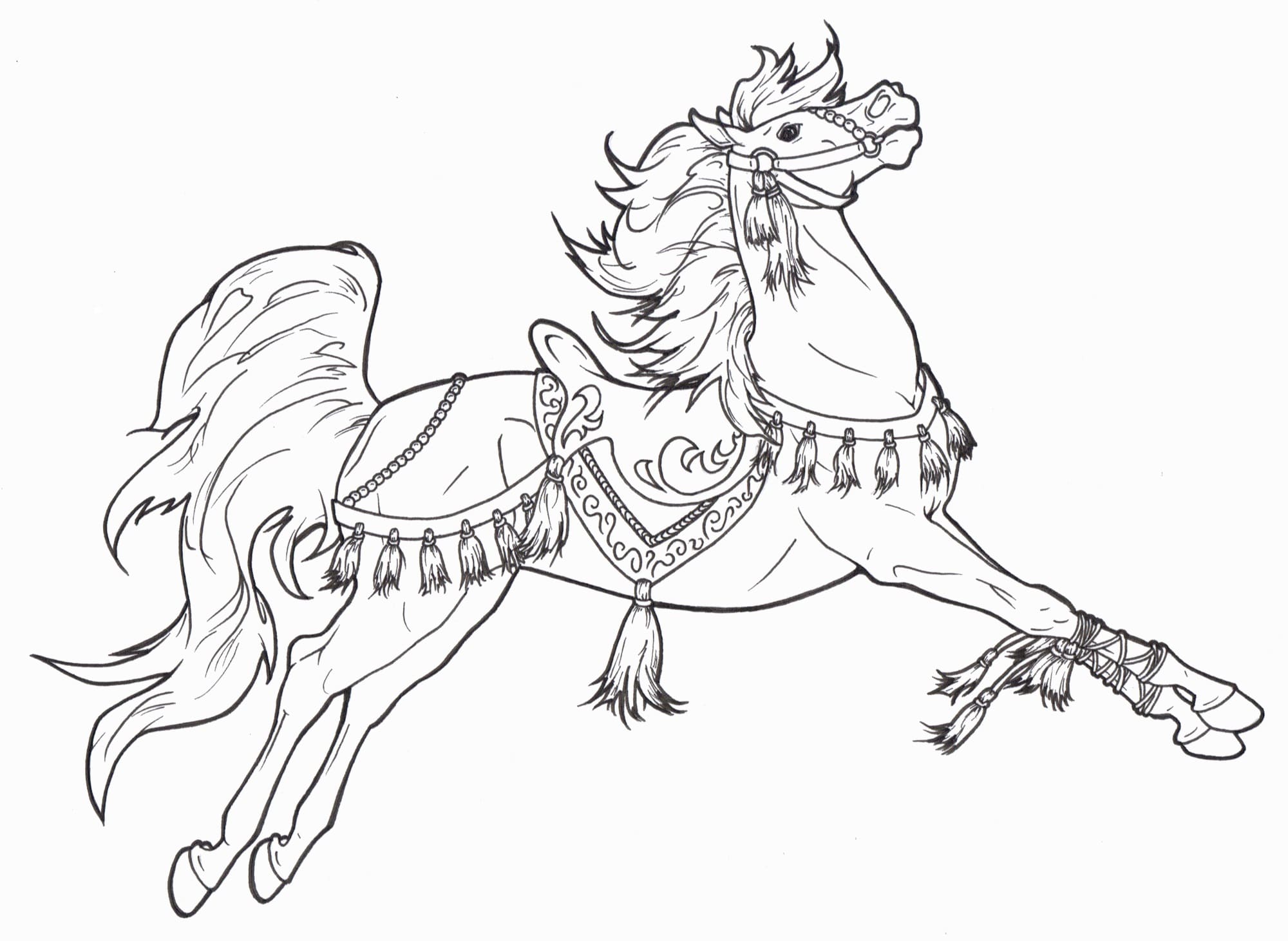 Disegni da colorare Cavallo. Grande collezione, 100 pezzi. Stampa online