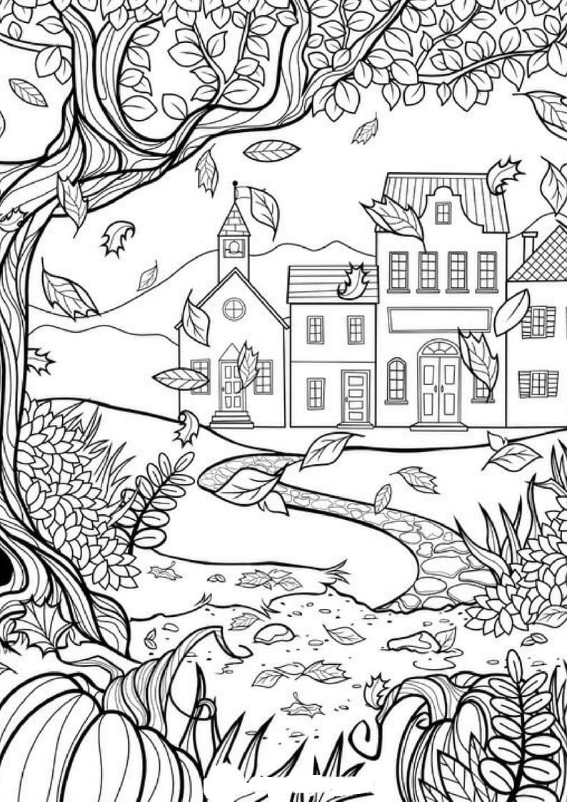 Fall Coloring Pages | 70 Pictures of Autumn Free Printable