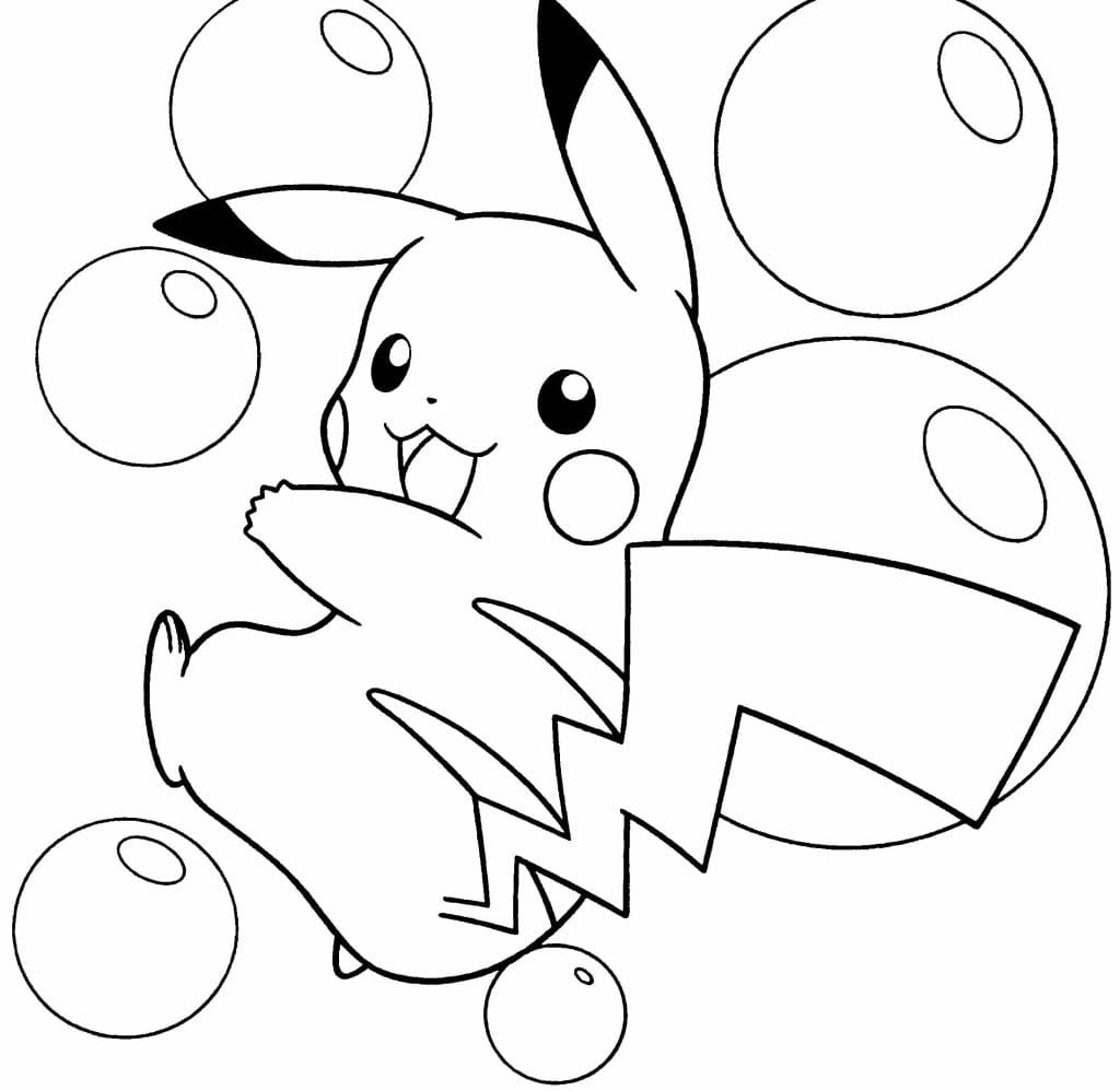 Pikachu Coloring Pages. 20 Images of All Pokémon Free Printable