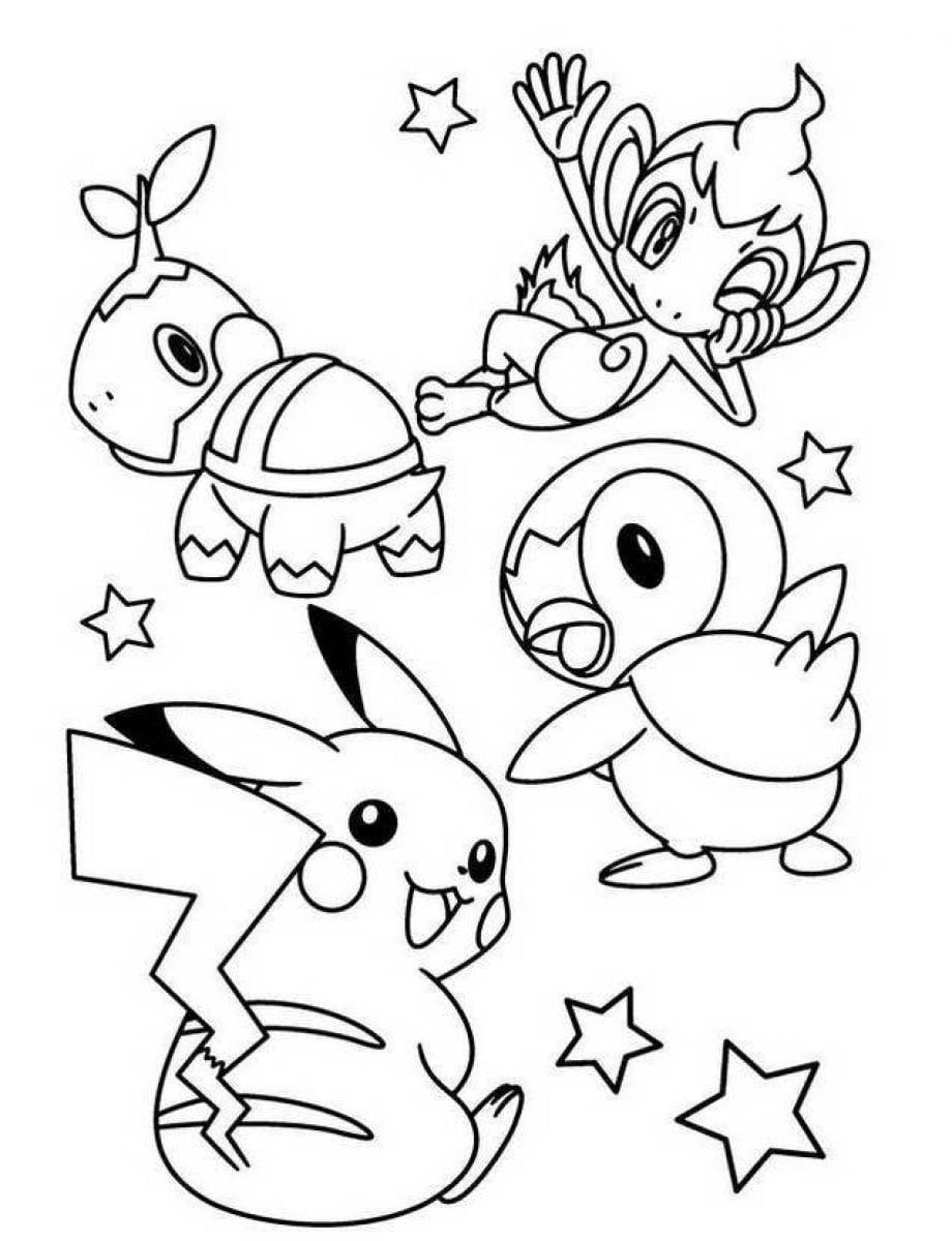 Раскраска Pokemon Пикачу