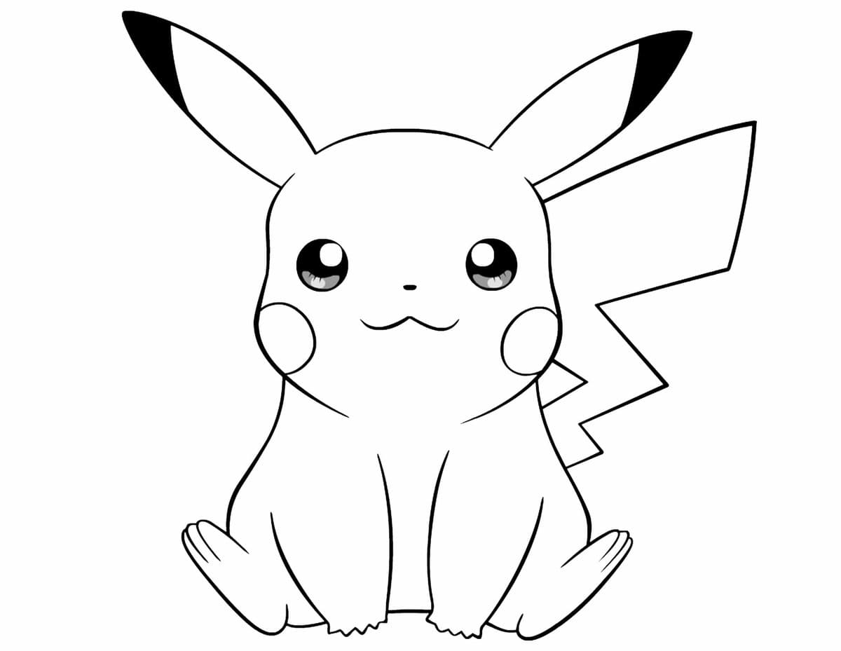 Pikachu Coloring Pages. 20 Images of All Pokémon Free Printable