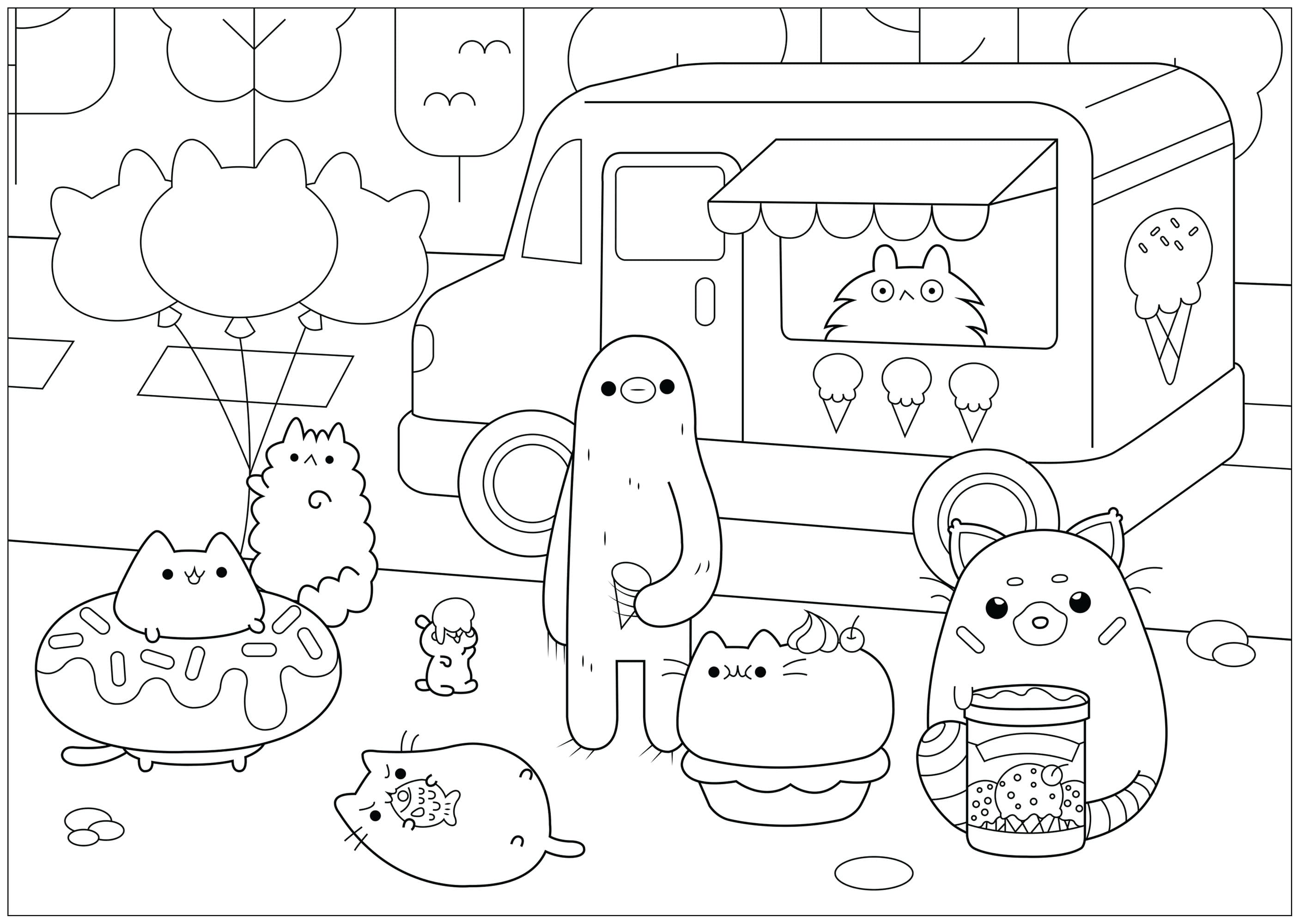 Desenhos de Pusheen para Colorir