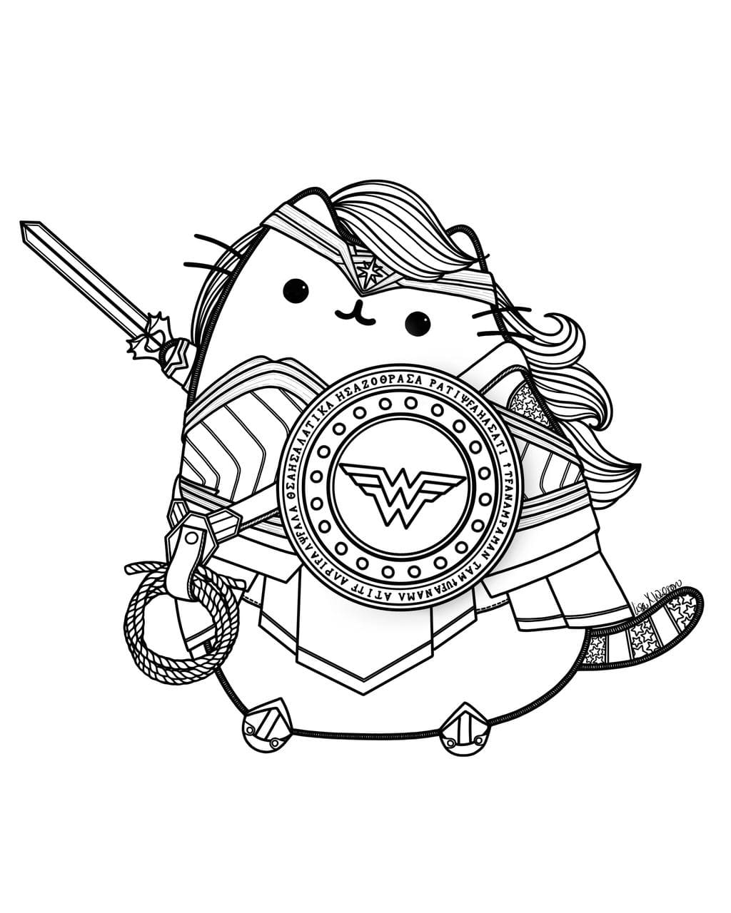 Coloriage Pusheen à Imprimer