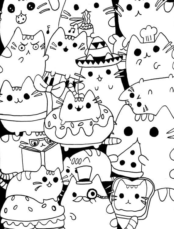 Pusheen Coloring Pages. Print Them Online for Free!