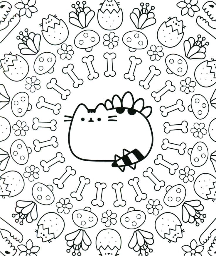 pusheen coloring pages print them online for free