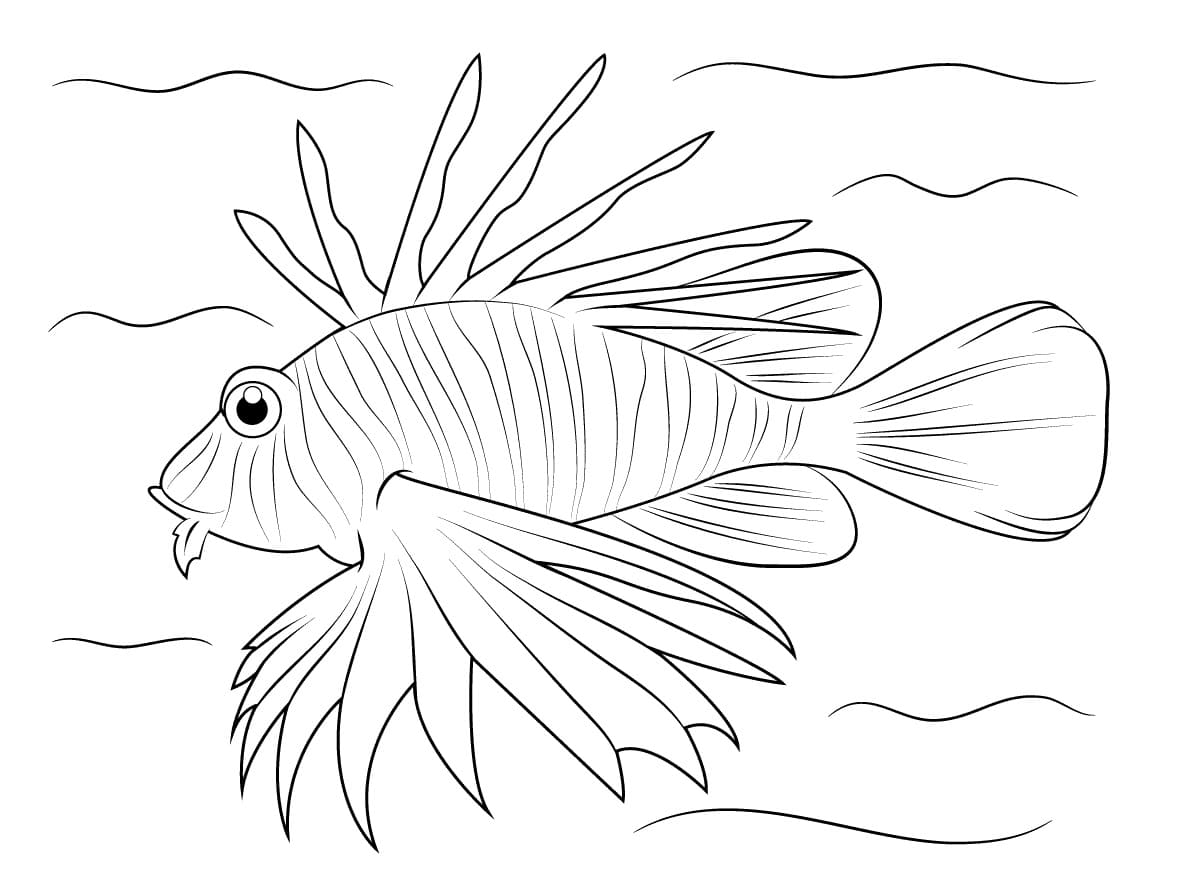 Раскраска тропические рыбки