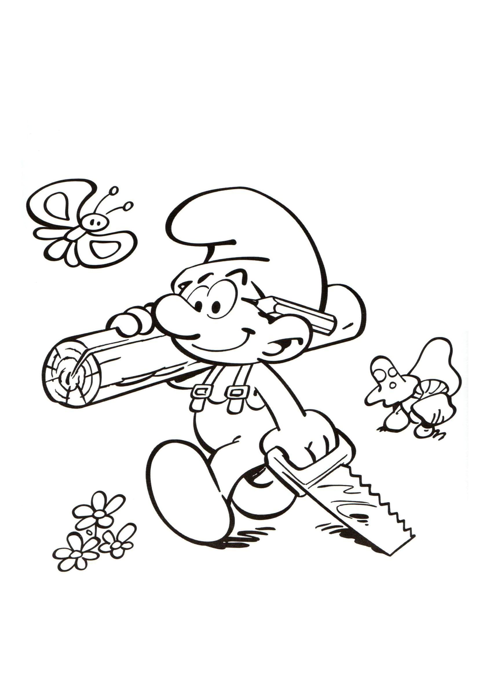 Desenhos dos Smurfs para colorir - 80 imagens para impressão gratuita