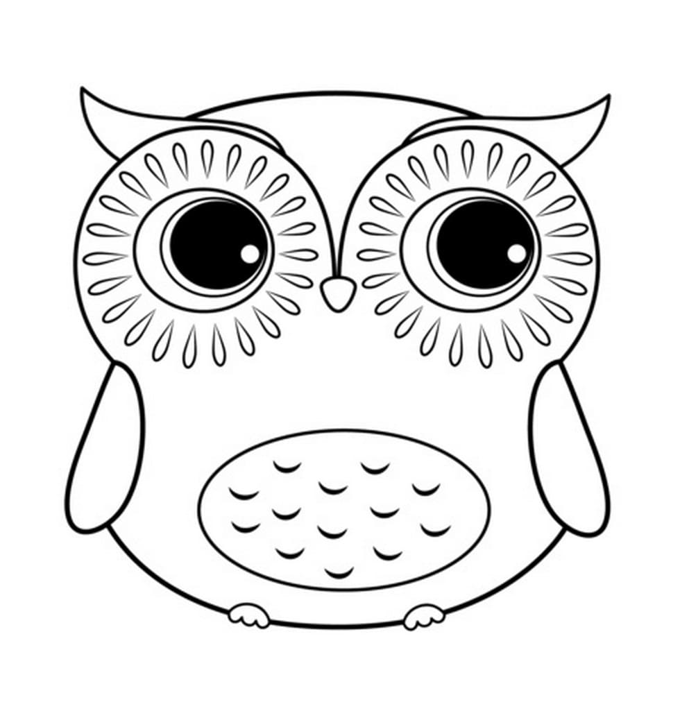 Owl Coloring Pages. 100 Birds of prey pictures for free