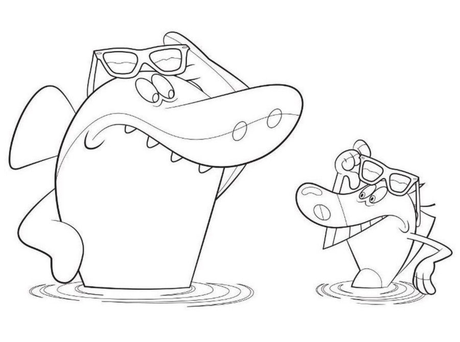 Coloriage Zig Et Sharko Hy ne Requin Sir ne Marina Gratuit