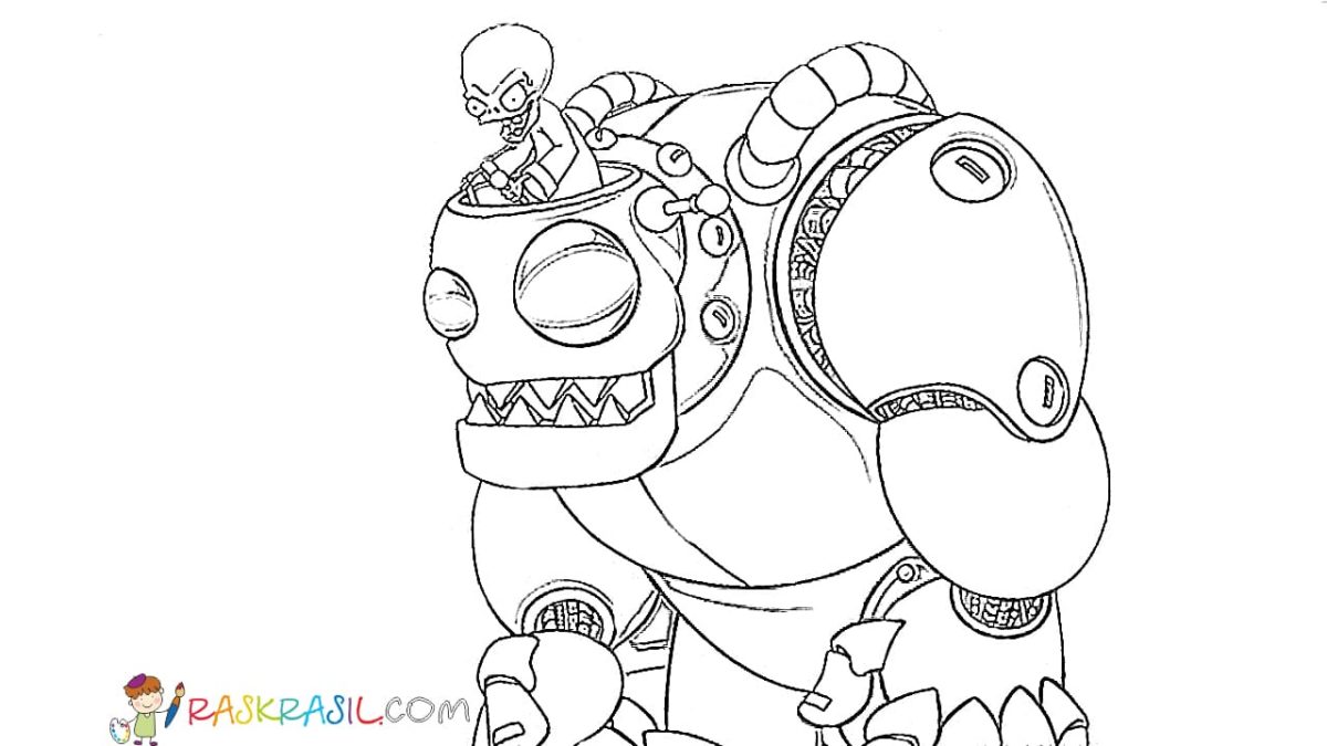 Coloriage Plants vs Zombies à imprimer