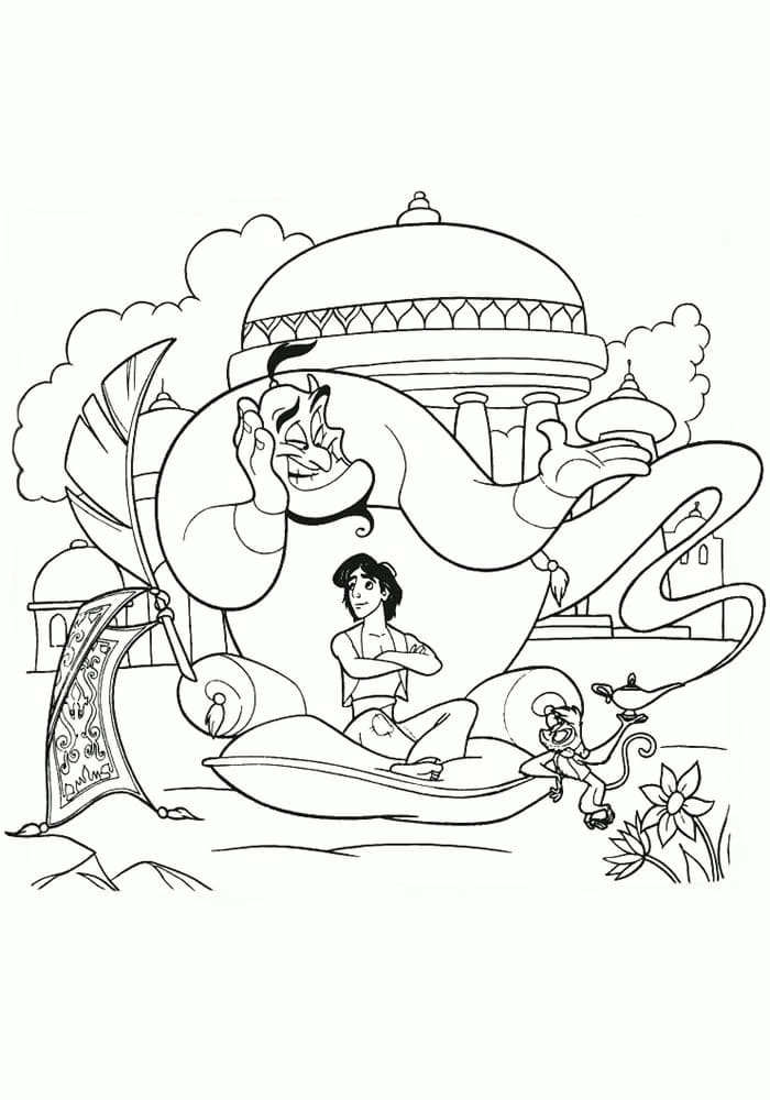 Desenhos de Aladdin para colorir - 100 imagens para impressão gratuita