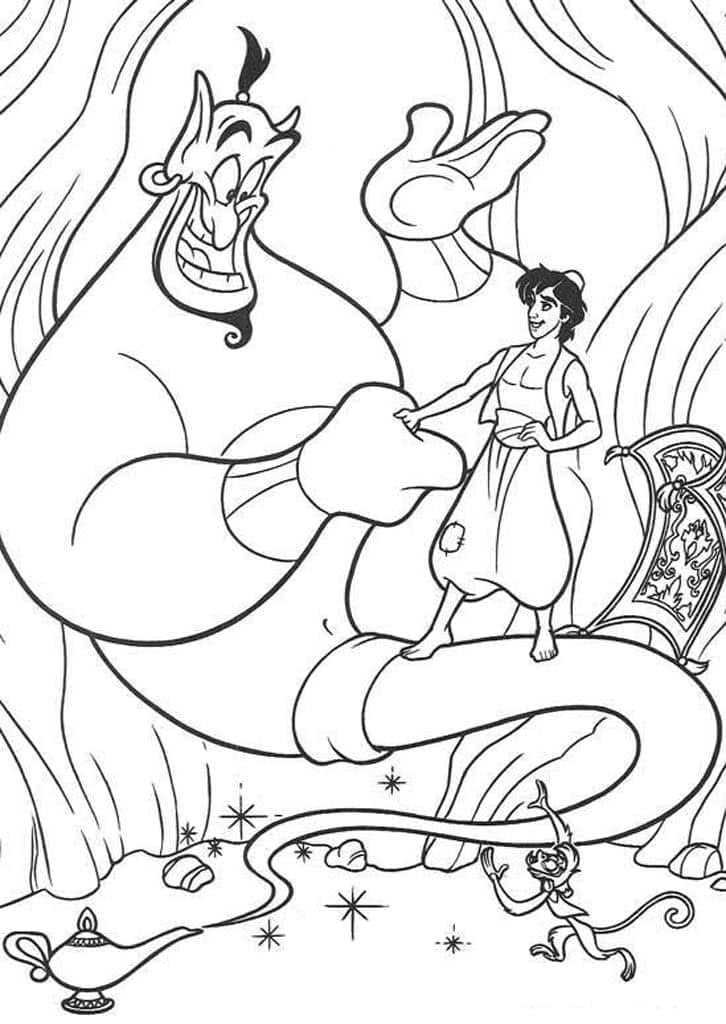 Disegni di Aladdin da colorare - 100 immagini per la stampa gratuita