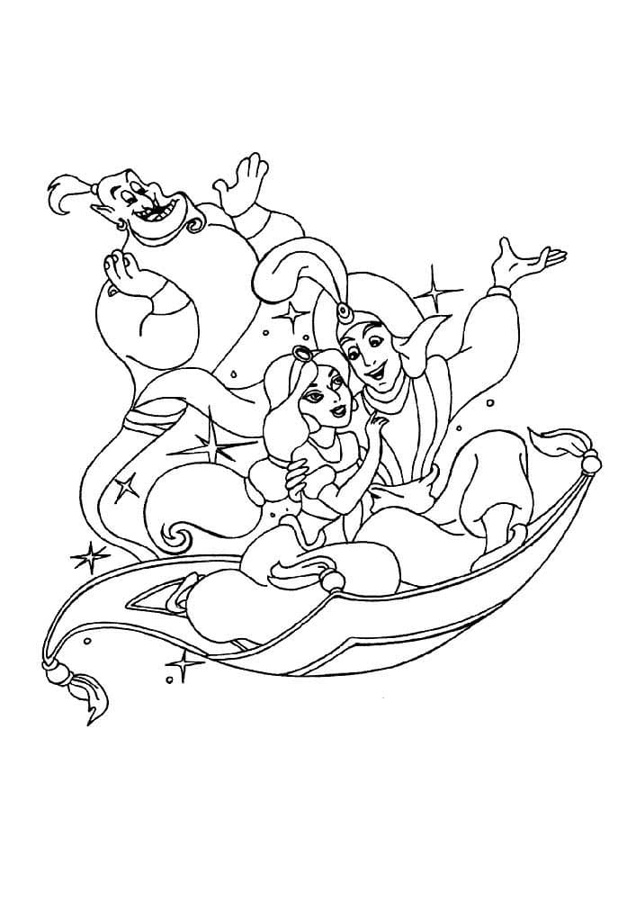 Desenhos de Aladdin para colorir - 100 imagens para impressão gratuita