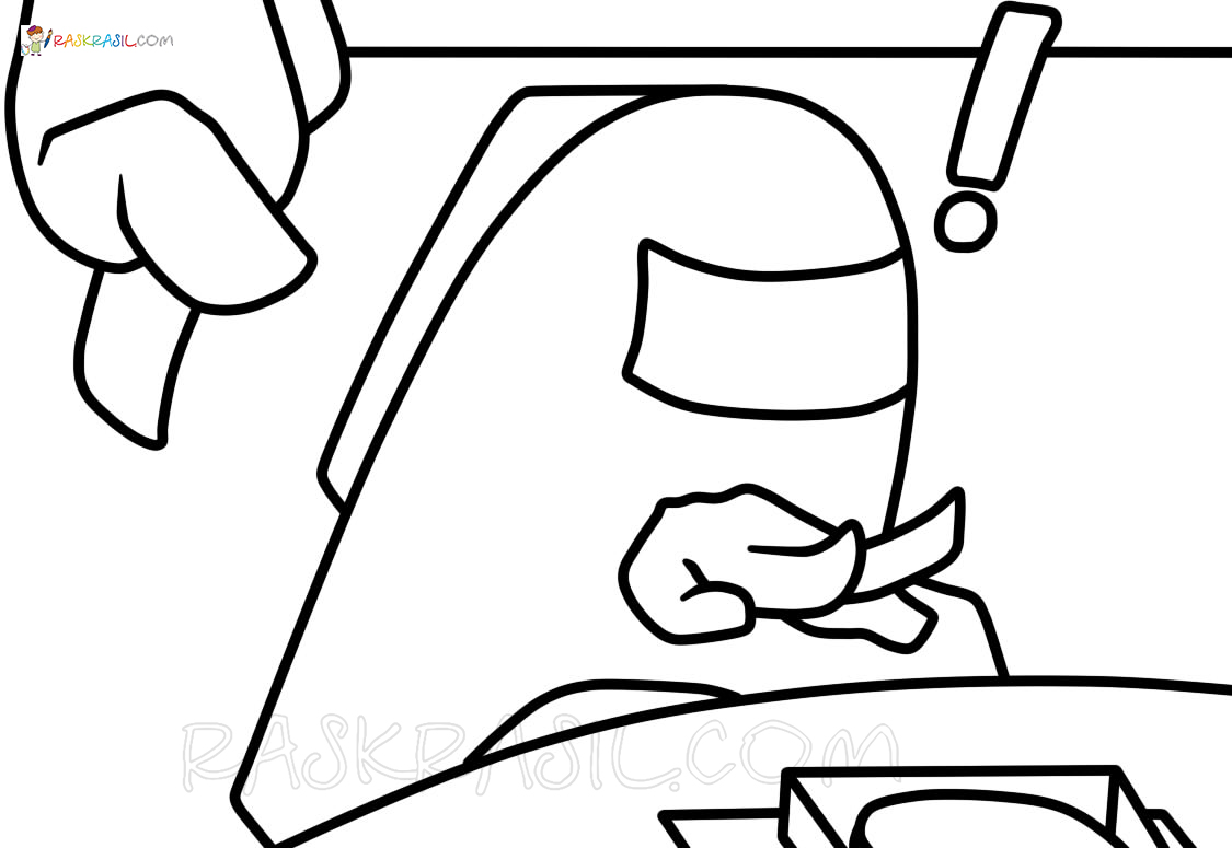 character among us coloring pages with hats