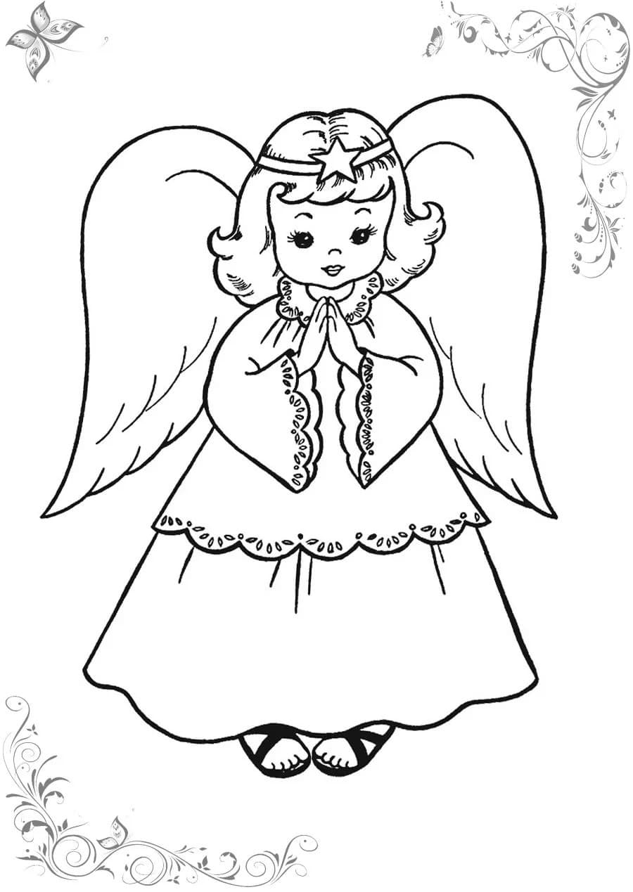 Desenhos de Anjos para colorir - 100 imagens para impressão gratuita