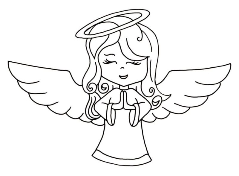 Angels Coloring Pages | 100 images Free Printable