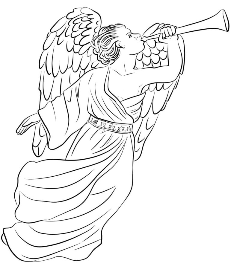 Angels Coloring Pages | 100 images Free Printable