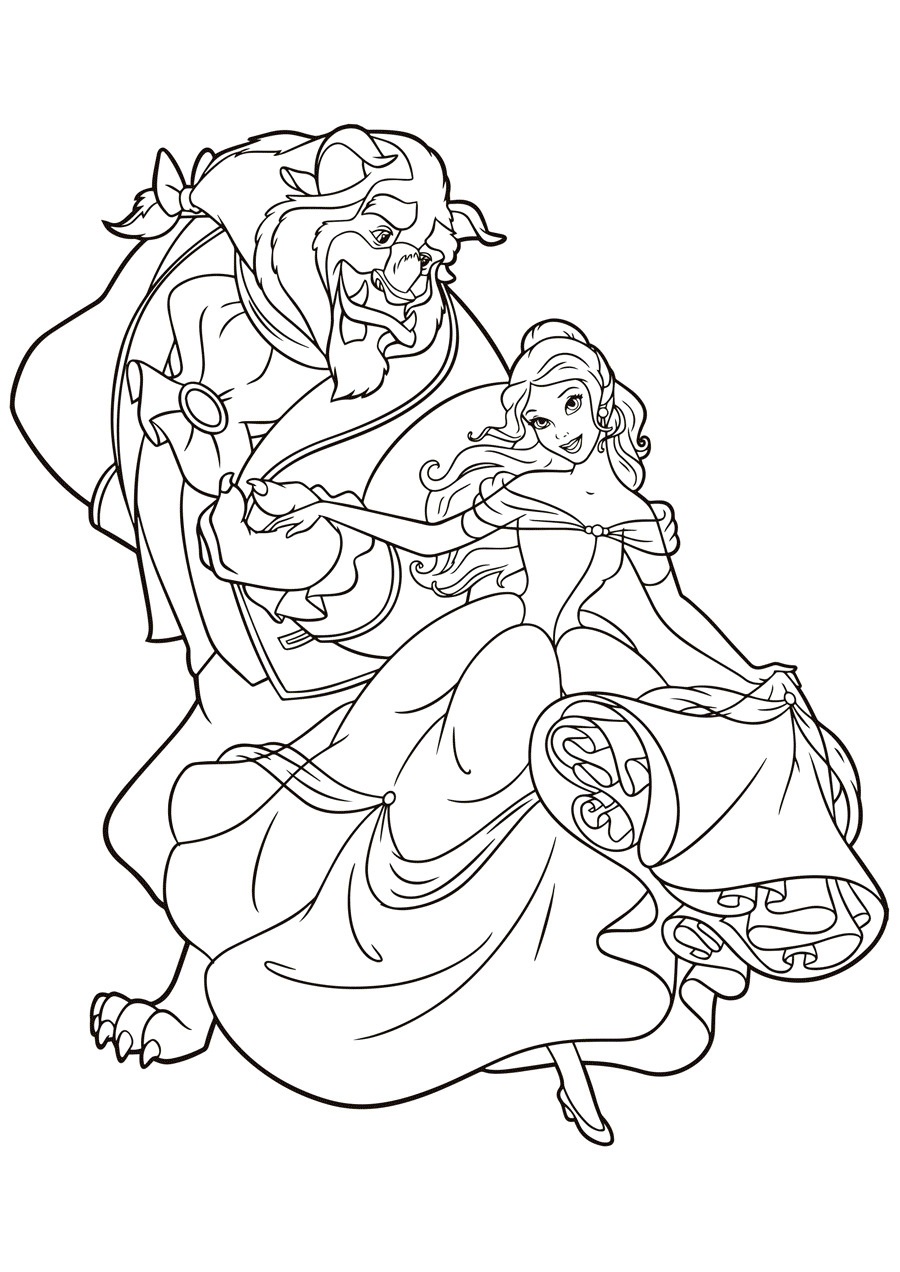Beauty and the Beast Coloring Pages | 100 images Free Printable