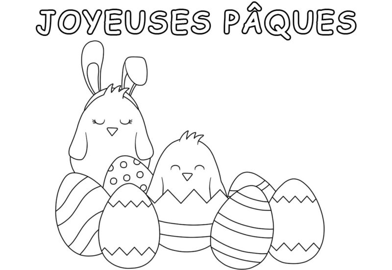 Coloriage Pâques - 70 images de Pâques à imprimer gratuitement
