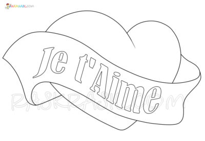 Coloriage Je t'aime - 25 nouvelles images pour une déclaration d'amour