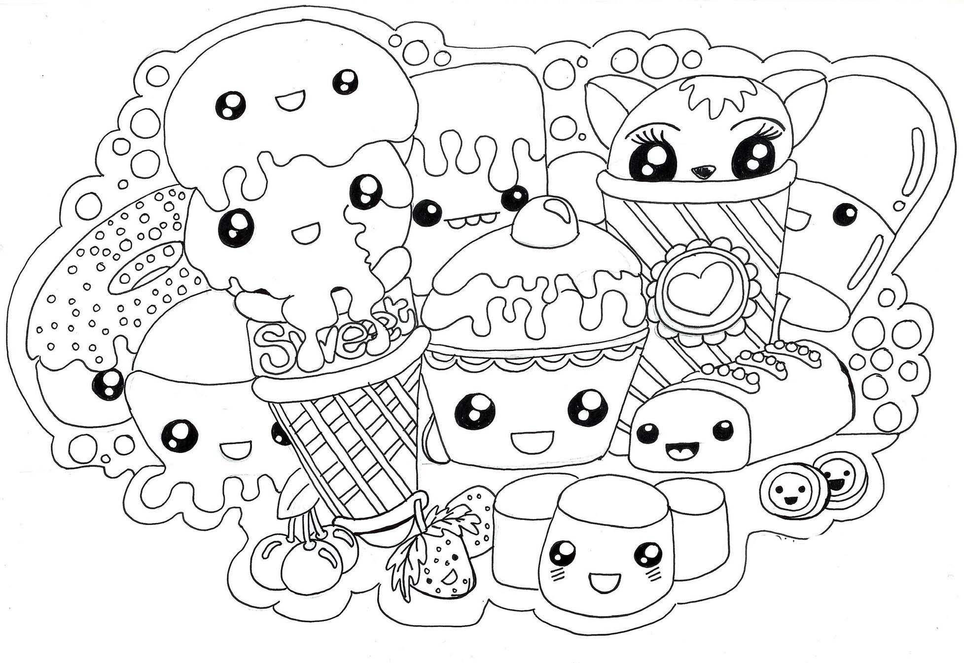 Coloriage Kawaii Imprimer Des Caract res Inhabituels