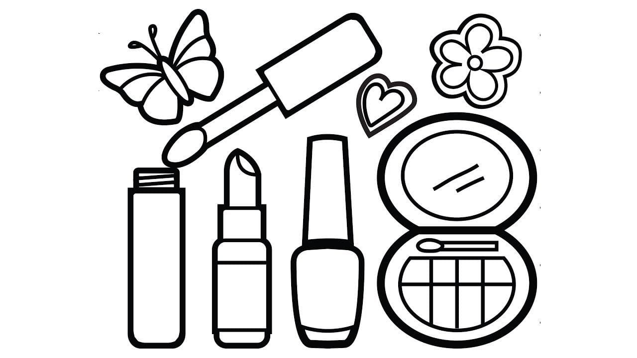 Makeup Coloring Pages 100 Pictures Free Printable