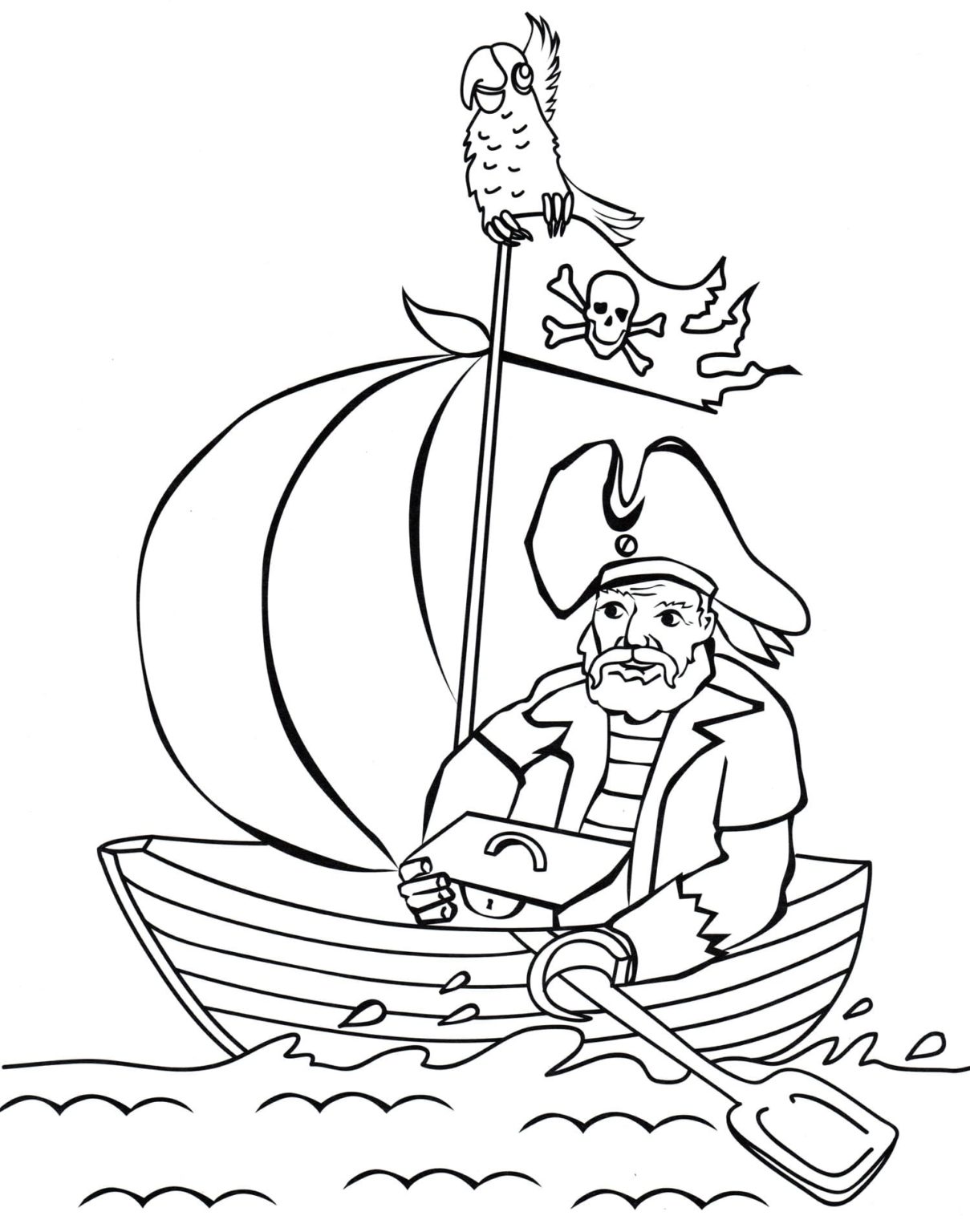 Desenhos de Piratas para Colorir