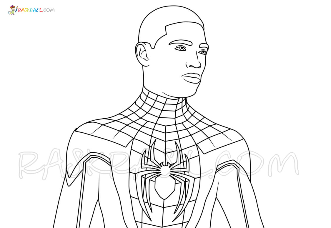 Miles Morales Coloring Pages   Free Printable New Spider Man