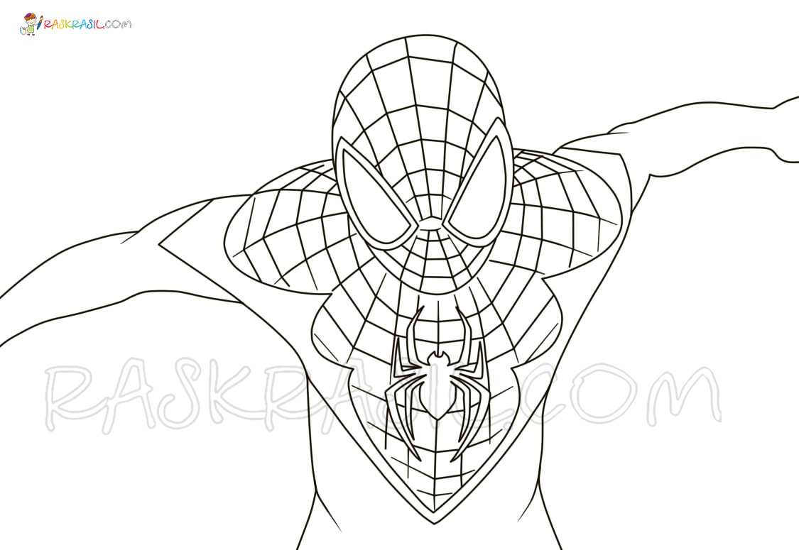 Desenhos de Miles Morales para Colorir - Impressão do Homem-Aranha