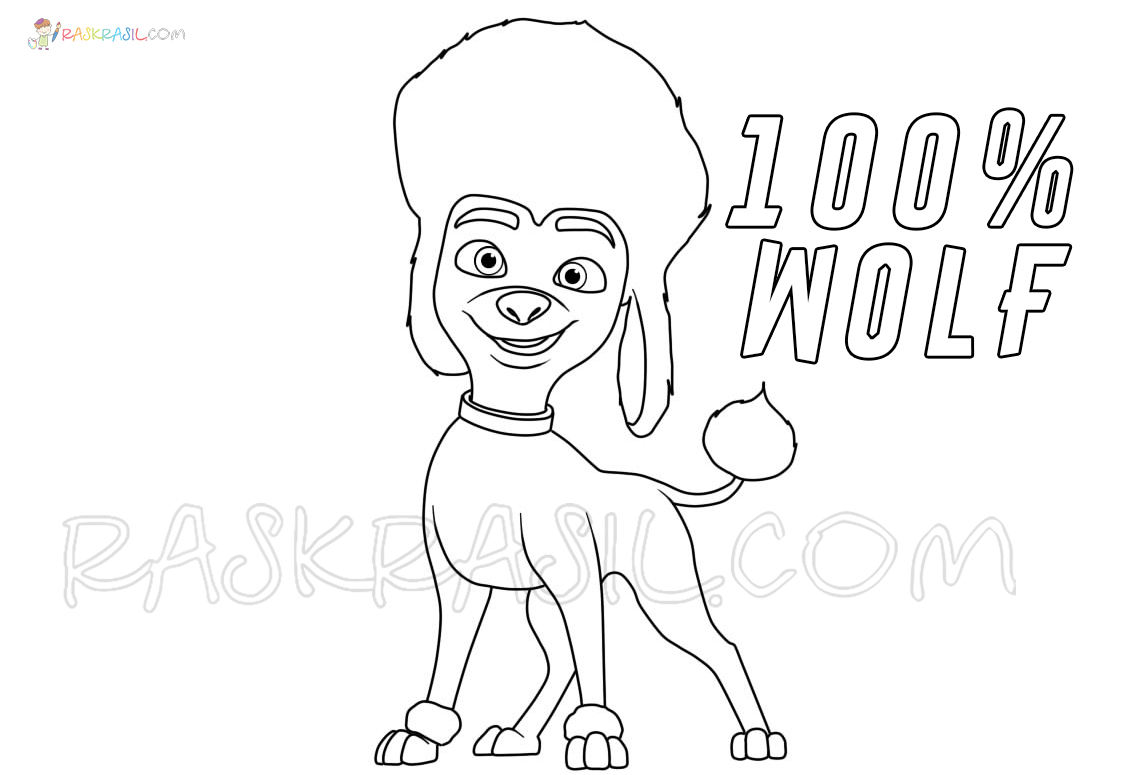 Dibujos de 100% Lobo para colorear - Imprime nuevas imágenes gratis