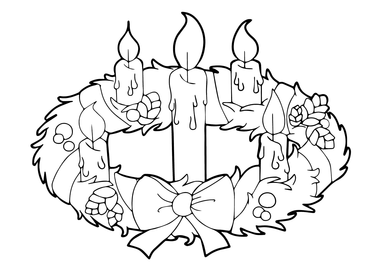 Christmas Wreath Coloring Pages | 100 Pictures Free Printable